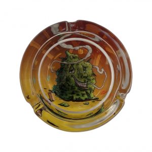 Cendrier en verre rond